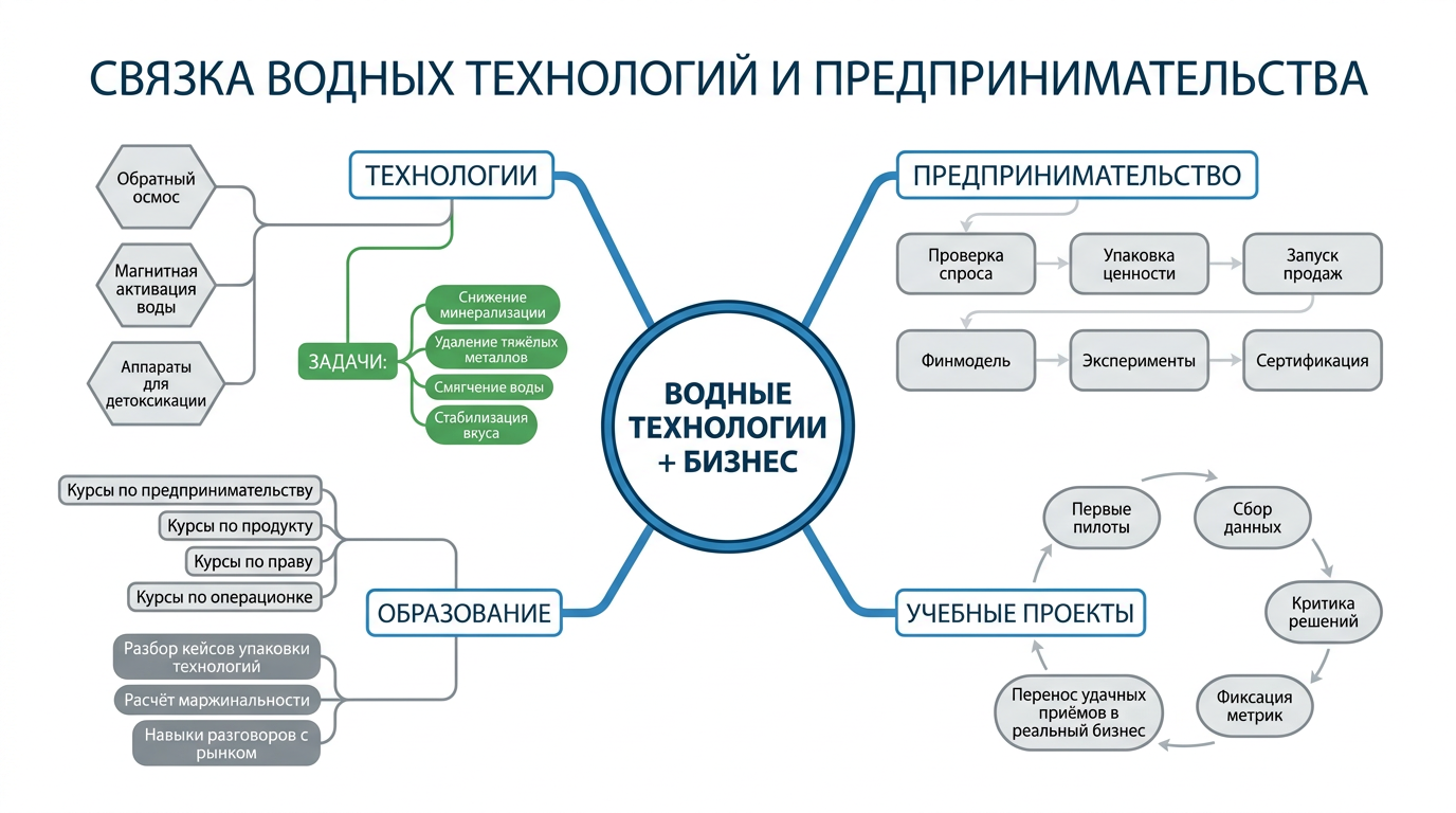 Связь водных технологий и предпринимательства